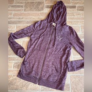 Ivory Ella Womens XS Purple Sweatshirt Zip Up